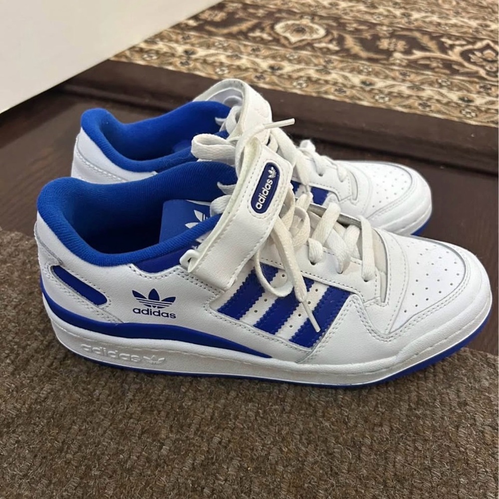 Adidas Blue and White High-Tops